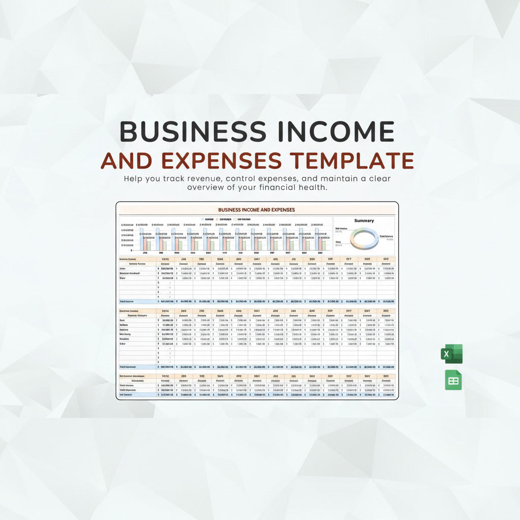 Business Income And Expenses Template