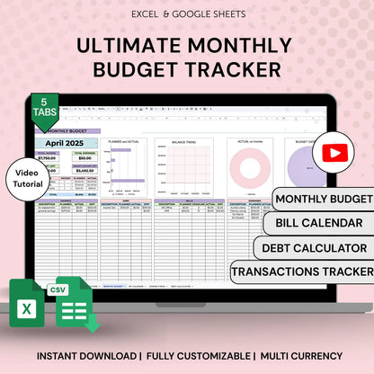 Ultimate Monthly Budget Tracker
