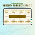 12 Month Timeline Template