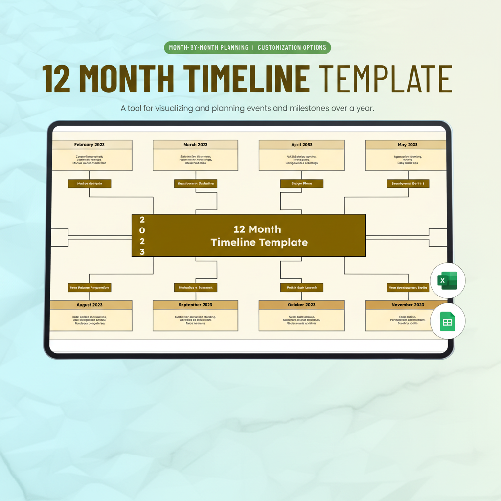 12 Month Timeline Template