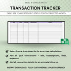Budget by Paycheck Excel and Google Sheets Template