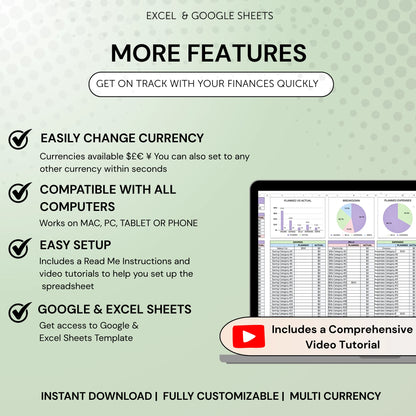 Ultimate Paycheck Budget Template Excel and Google Sheets