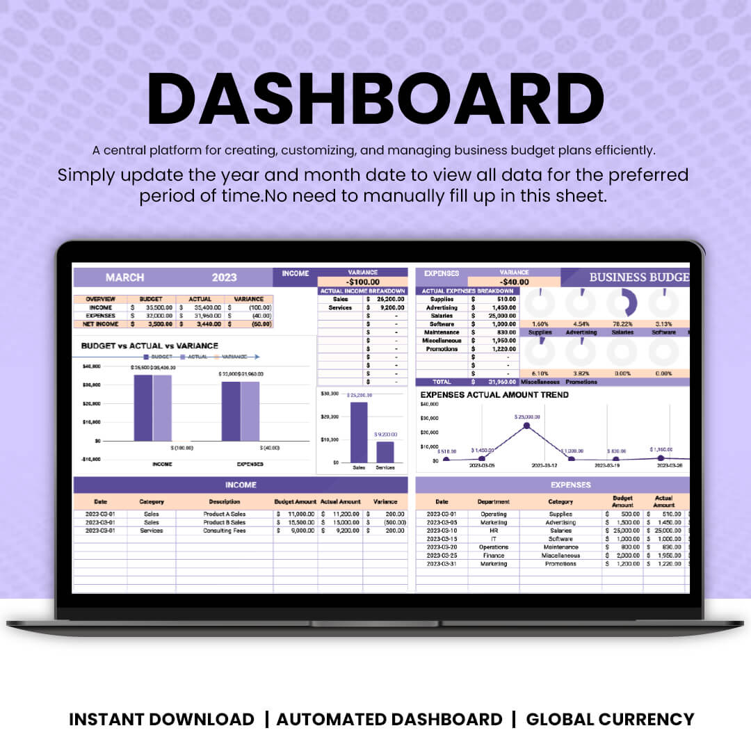 Business Budget Template
