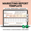 Marketing report Excel template dashboard with campaign performance