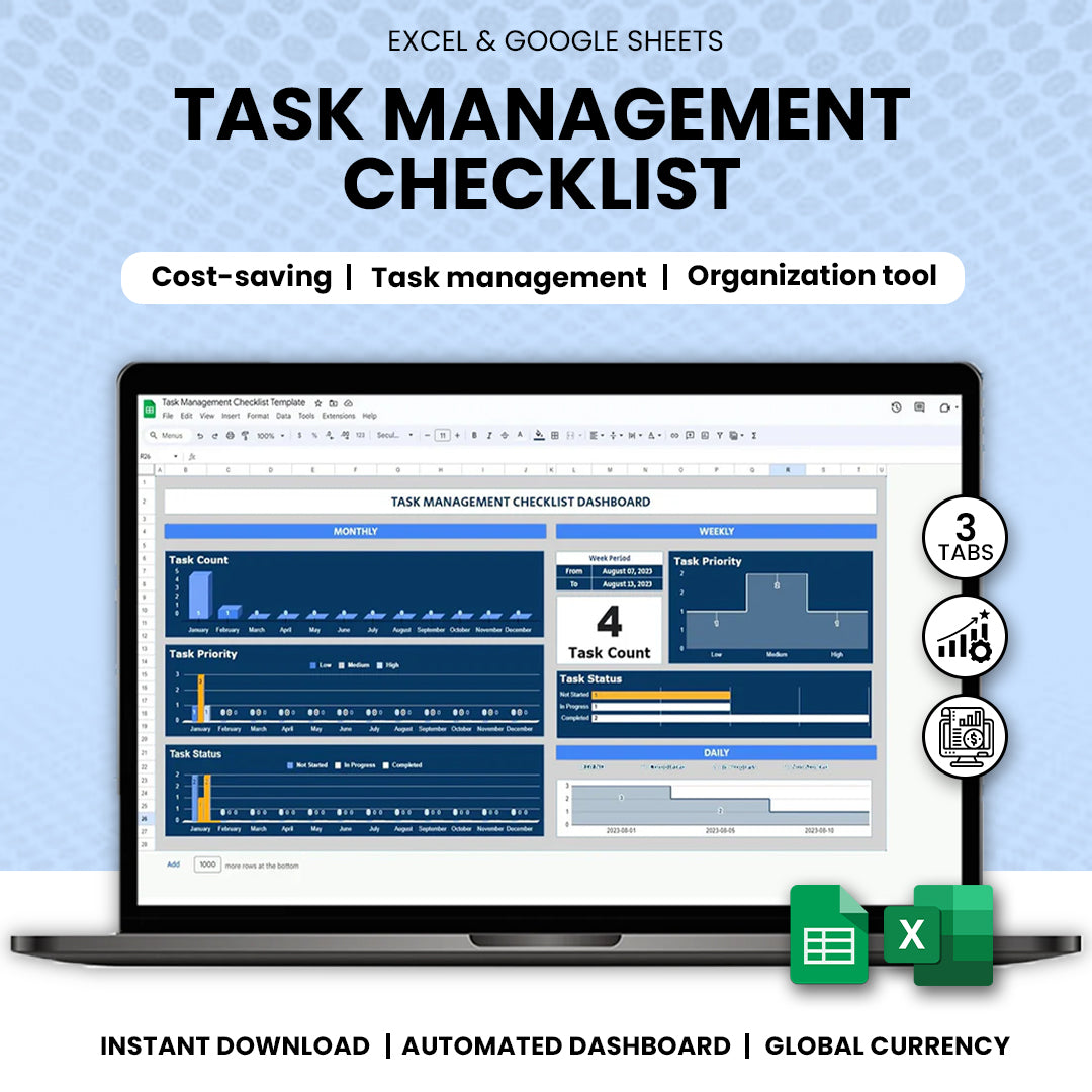 Task Software Checklist Task Management Checklist – ExcelSheets