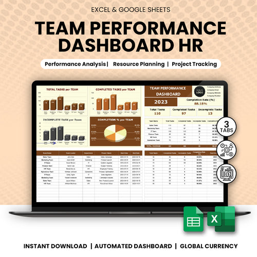 Team Performance Dashboard HR
