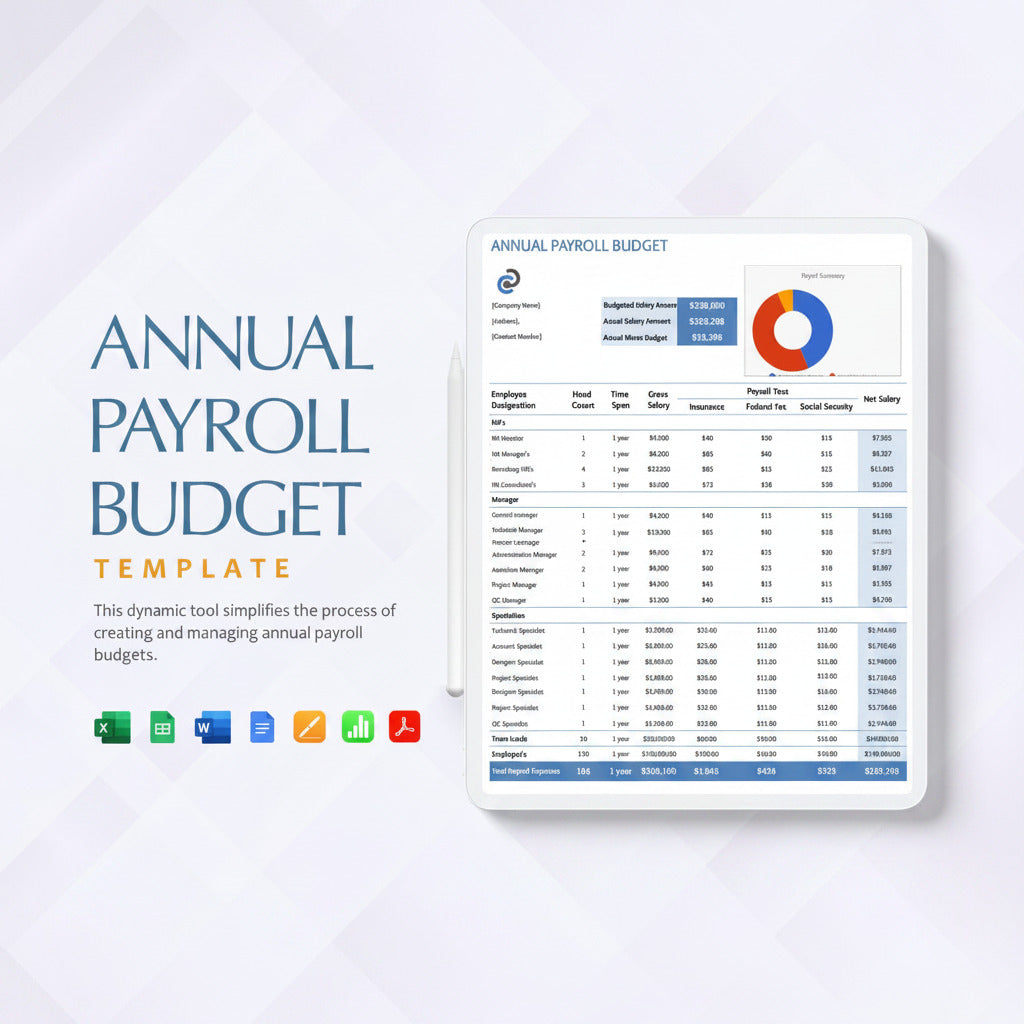 Annual Payroll Budget Template