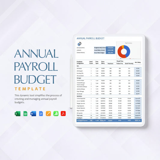 Annual Payroll Budget Template