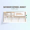 Bathroom Remodel Budget Template
