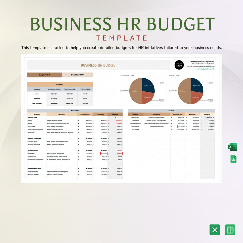 Business HR Budget Template