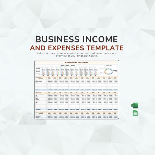 Business Income And Expenses Template