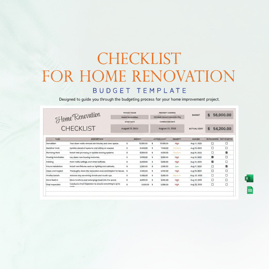 Checklist For Home Renovation