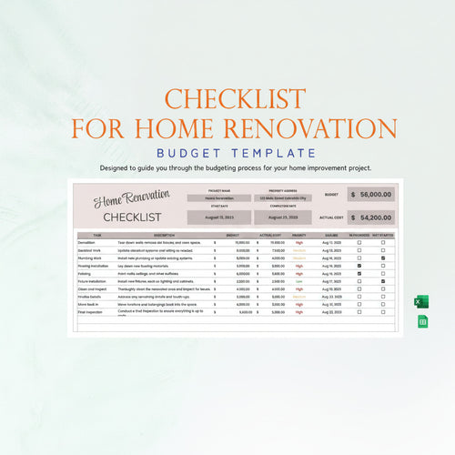 Checklist For Home Renovation