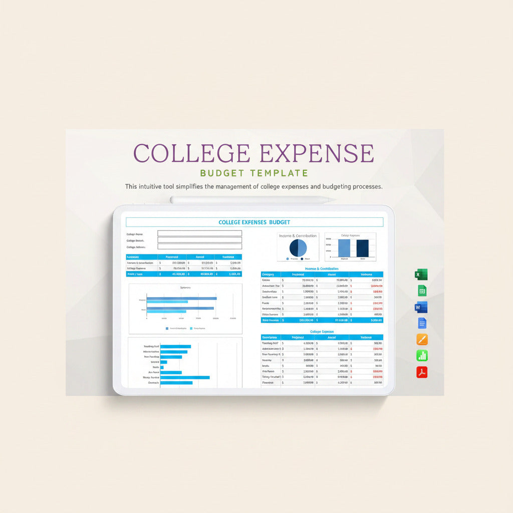 College Expense Budget Template