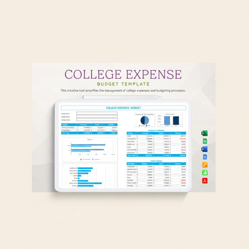 College Expense Budget Template