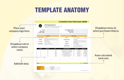 Construction Purchase Order Template
