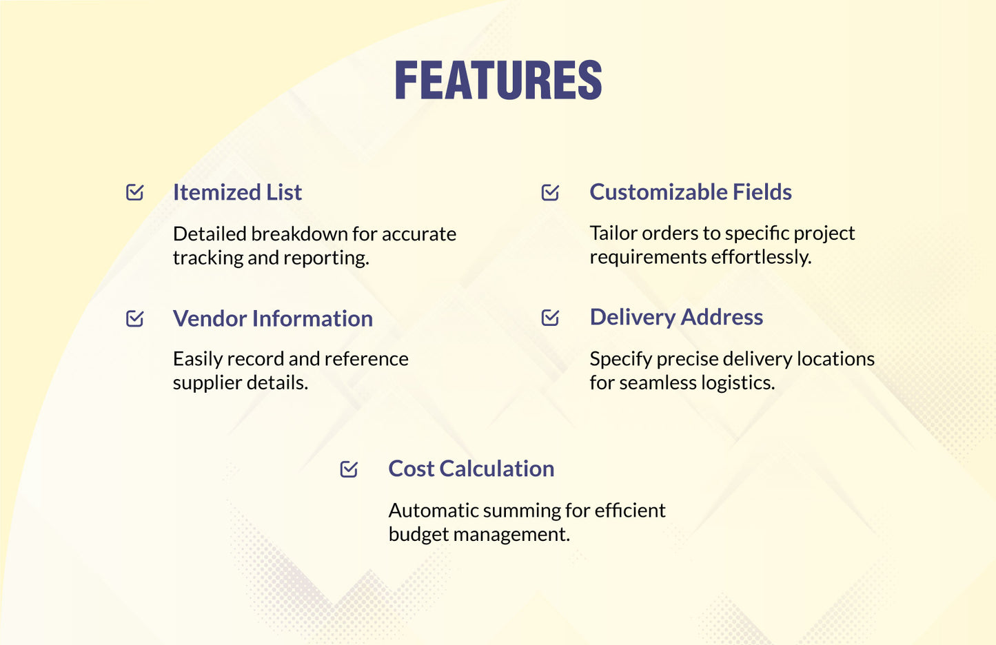 Construction Purchase Order Template