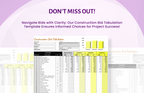 Construction Bid Tabulation Template