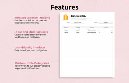 Construction Expense Report Template