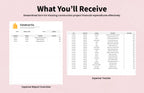 Construction Expense Report Template