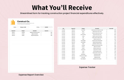 Construction Expense Report Template