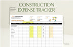 Construction Expense Tracking Template