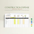 Construction Expense Tracking Template