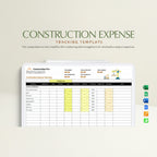 Construction Expense Tracking Template