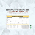 Construction Expenses Accounting Template