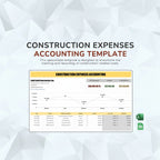 Construction Expenses Accounting Template