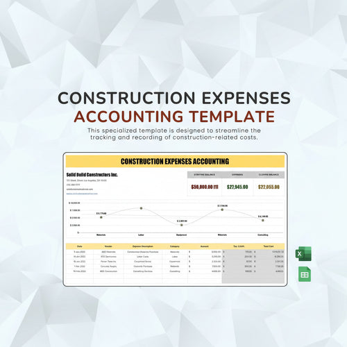 Construction Expenses Accounting Template