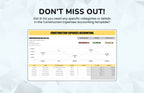 Construction Expenses Accounting Template