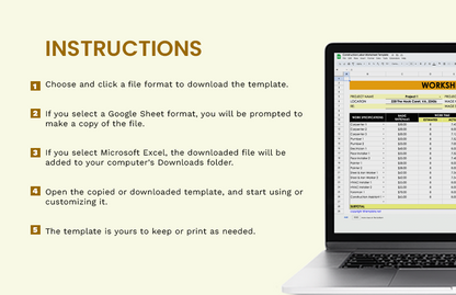 Construction Labor Worksheet Template
