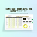Construction Renovation Budget Template