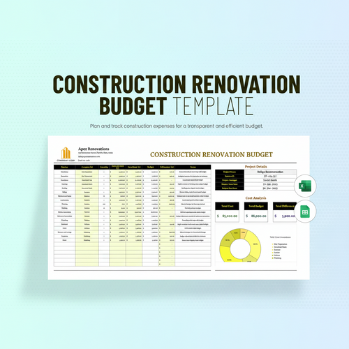 Construction Renovation Budget Template