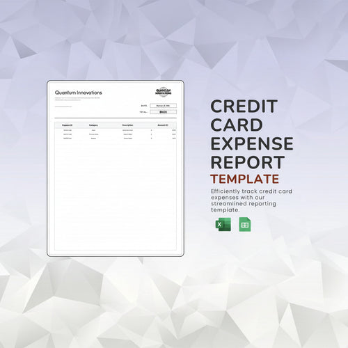 Credit Card Expense Report Template