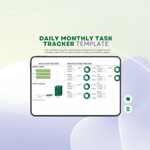 Daily and Monthly Task Tracker Template