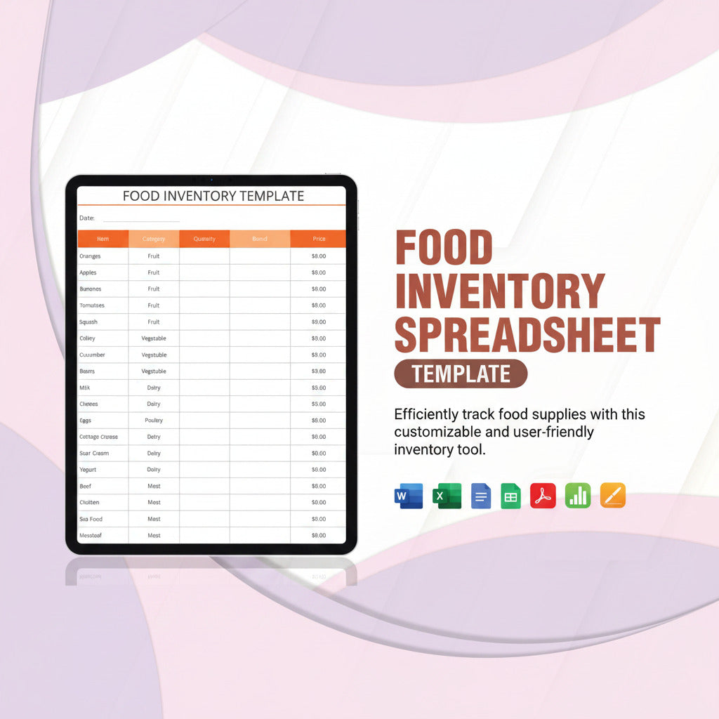 Food Inventory Spreadsheet Template