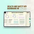 Health And Safety KPI Dashboard HR Template