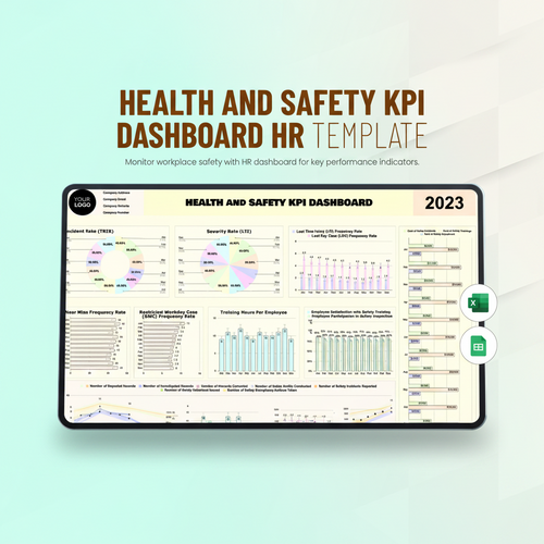 Health And Safety KPI Dashboard HR Template