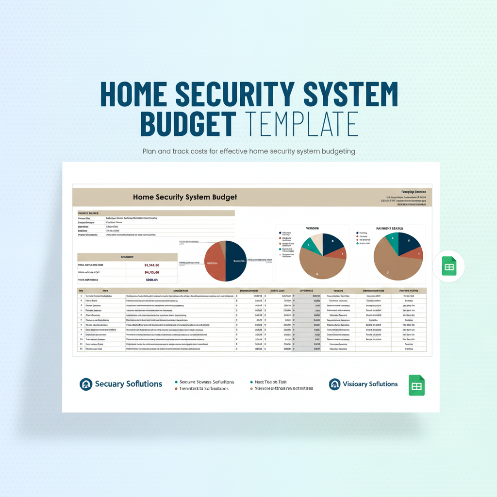 Home Security System Budget Template