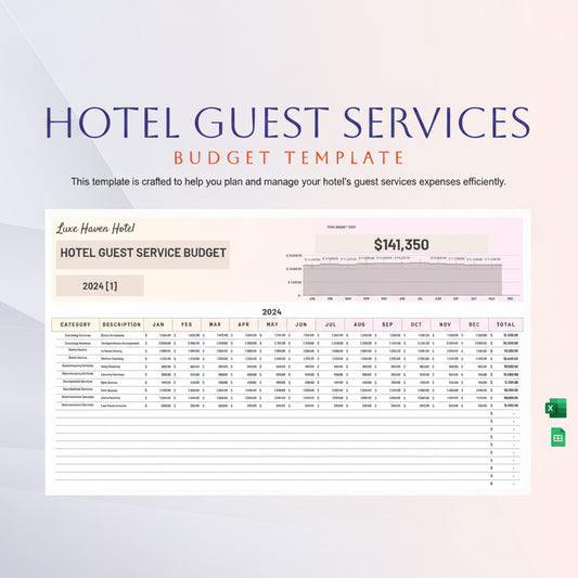 Hotel Guest Services Budget Template