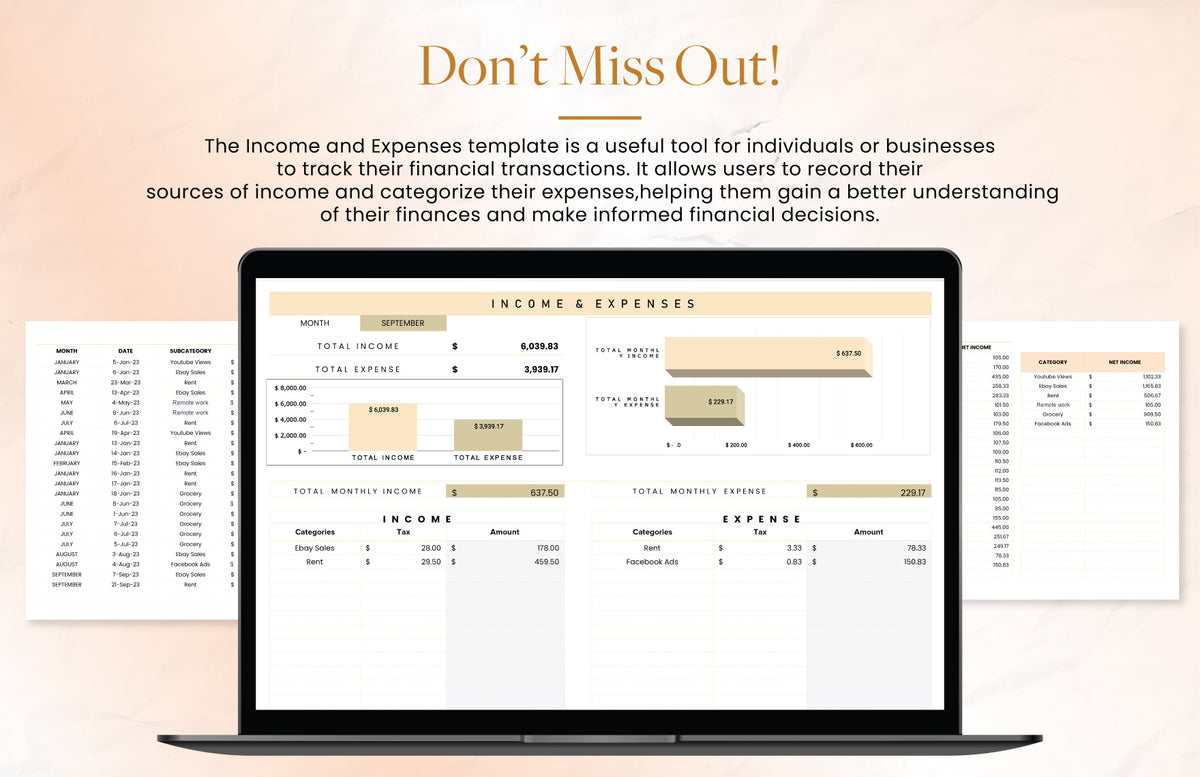 Income & Expense Template