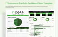 IT Investment Portifolio Dashboard Sheet Template