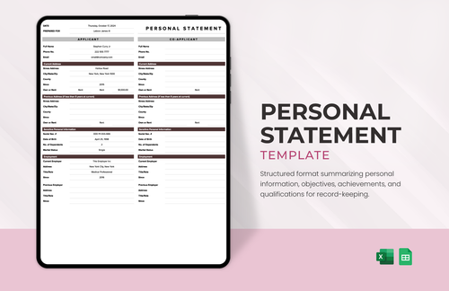 Personal Statement Template