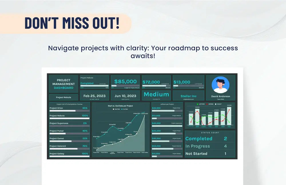 Project Management Dashboard Template